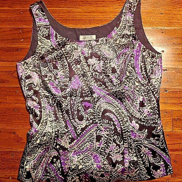 Tahari Womens Top Tank Size 2 Petite - Picture 1 of 5